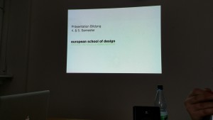Designstudent präsentieren ihre Ergebnisse der Deutschen Bildung