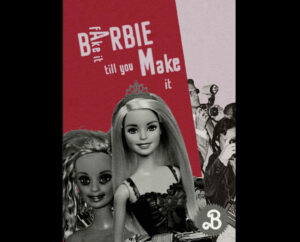 Barbie Poster im Stil Konstruktivismus 